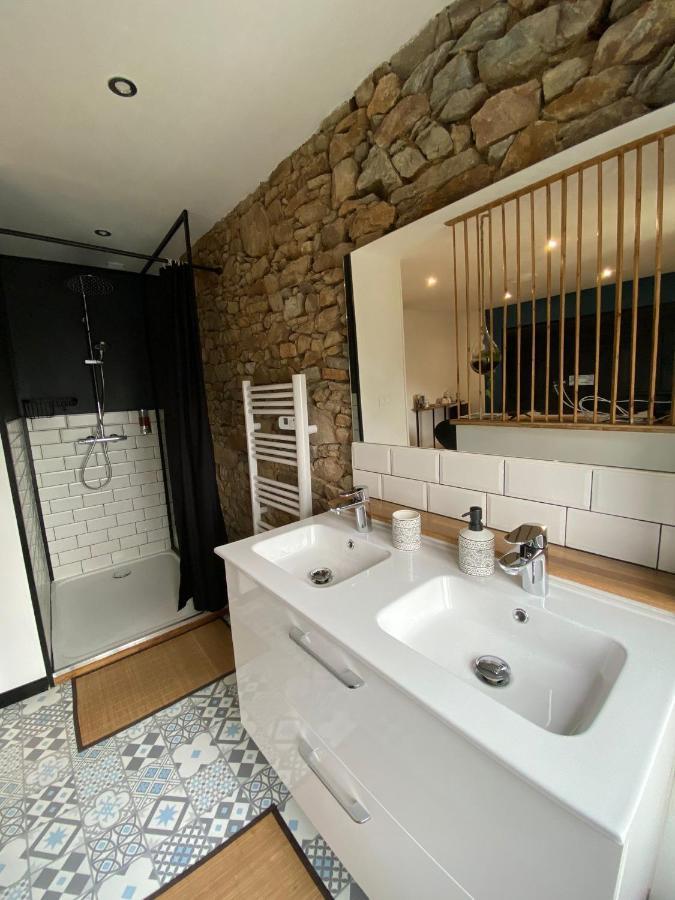 Bed and Breakfast Au Gray Du Temps Suspendu Pleslin-Trigavou Habitación foto
